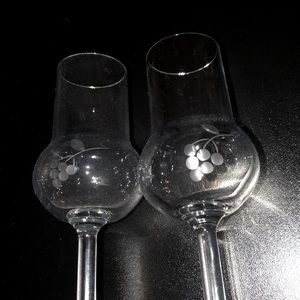 NEW LISTING! Vintage Stemmed Liqueur Glasses